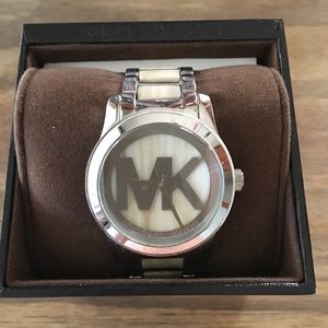 Michael Kors Silver and Bone inlay Watch